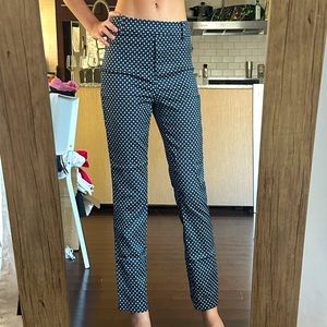 Beautiful Fashion Work Pants with Geometric Design and Stretch Back